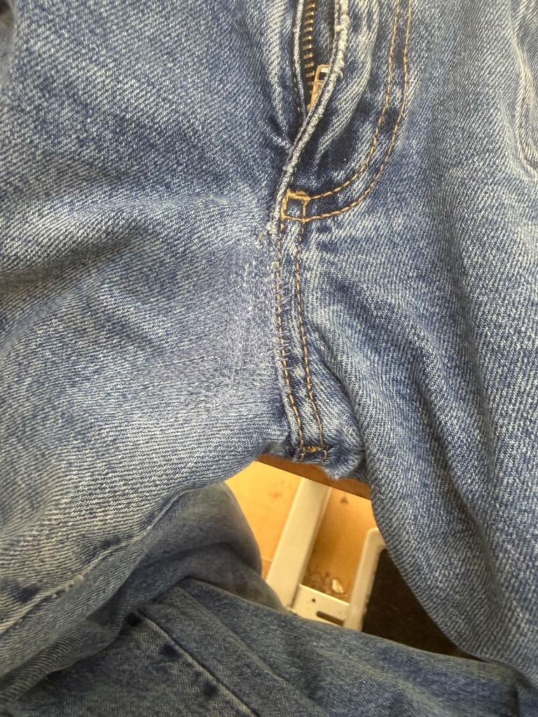 Jeans Riss-Reparatur Nachher